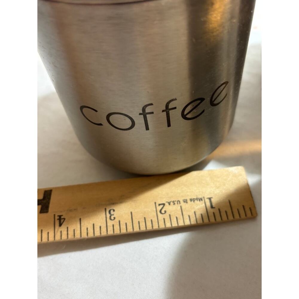 Stainless Steel Canister Set for Sugar, Coffee, and Tea - Picture 4 of 5